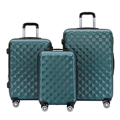 BEIBYE ensemble de valises 4 roues jumelées valise trolley à coque rigide valise de voyage ensemble de valises de voyage ensemble de bagages...