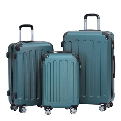 BEIBYE Hartschalen-Koffer Trolley Rollkoffer Reisekoffer Handgepäck 4 Rollen (M-L-XL-Set)...